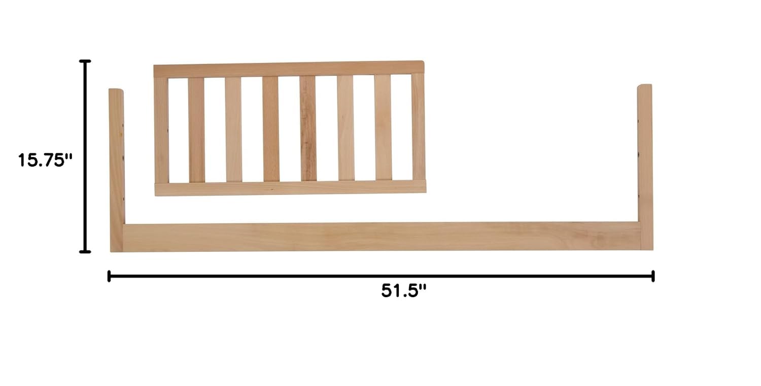 dadada Baby Toddler Bed Rail – Crib Conversion Kit for Brand Crib Models Only (Soho, Austin, Lala, Bliss & Spirit) – Solid Beechwood, Made in Italy, GREENGUARD Gold Certified (Natural)
