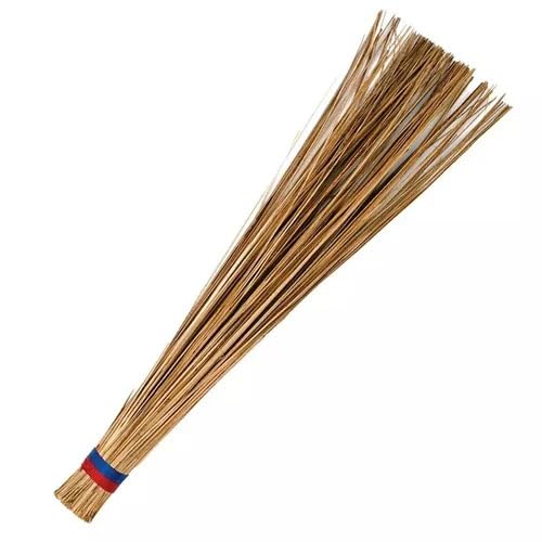 Natural Grass Floor Broom for Indoor and Outdoor Sweeping, Stick Brooms | Traditional Design, Lightweight, Hard Floor Use, Dry Sweeping, Natural Bristles-image-40