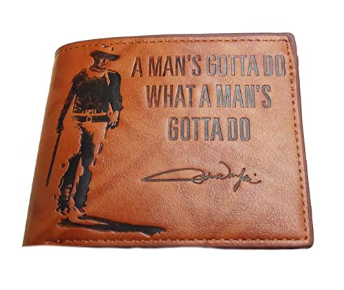 Carteira John Wayne - A Man's Gotta Do What A Man's Gotta Do, Marrom, Média, Americana, Marrom, Medium, Americana