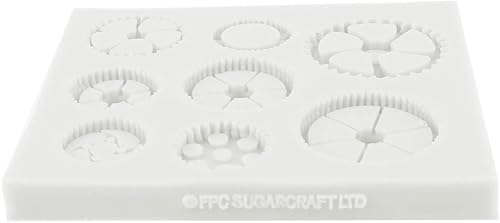 Moldes de fondant, moldes de silicona con forma de neumático de rueda, moldes de chocolate para fondant para decoración de pasteles (gris claro)