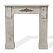 Mobili Rebecca® Marco Chimenea Decorativa Madera Gris Estilo Antiguo Pasillo Dormitorio Decoracion Hogar (Cod. RE4864)