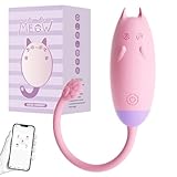 JFRong APP Tragbar Vibrator Vibro-Ei mit 10 Vibrationsmodi für Sie Leise Vibration Ei Silikon Analvibrator G-Punkt Klitoris stimulator Bullet Analplug Erotik Unterwäsche Sex Toy für Paare Solo(Rosa)