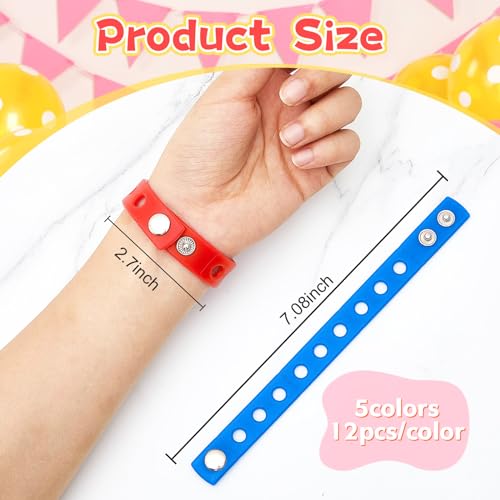 Bracelets à breloques en silicone pour petits poignets avec taille réglable