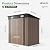 Aoxun 6.1x4.2x6 FT Outdoor Metal Storage Shed - Durable Water-Resistant Galvanized Steel, Outdoor Tool Shed with Sloping Roof, Lockable Door - Ideal for Tool Storage on Lawn, Patio & Backyard (Brown)