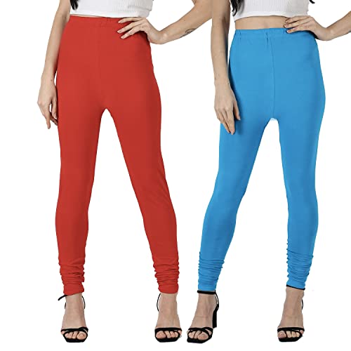 Image of Women's Plus Size Relaxed Fit Cotton Leggings - Multicolor Delights for Comfort and Style (Multicolor