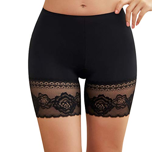 Joyshaper Chafing Shorts Mujeres Anti Chaffing Pantalones Cortos Ropa interior Señoras Encaje Muslo Bandas Bragas Enaguaguitas Underskirt Boxer Shorts Pantalones de Seguridad