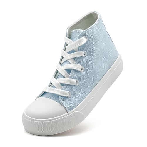 Toddler Sneakers for Girls Boys High Top Kids Lace Up Canvas