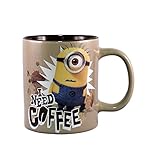 Silver Buffalo DM2334 Universal Despicable Me Minion Needs Coffee Jumbo Ceramic Mug, 20-Ounces