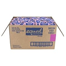 EQUAL Pink 0 Calorie Sweetener, Saccharin Sugar Substitute, Zero Calorie Sweetener Packets, Sugar Alternative, Erythritol Free, 2000 Ct Pack of 1