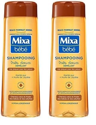 Mixa Bébé Shampooing Démêlant Très Doux Karité 300ml (Lot de 2)