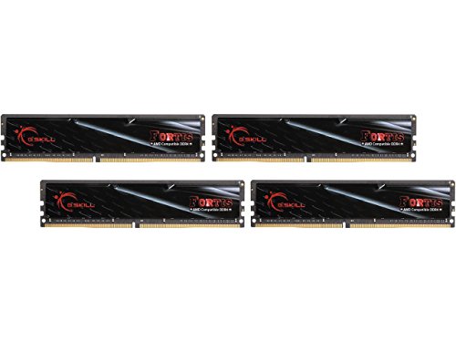 G.SKILL 32GB (4 x 8GB) Fortis シリーズ DDR4 PC4-19200 2400MHz 288ピン AMD X370 / B350 / A320 メモリ (デスクトップメモリ) モデル F4-2400C16Q-32GFT