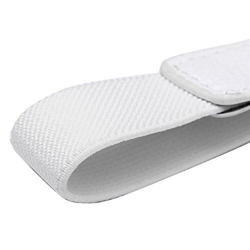 Syuer Womens 0.8" Width Skinny Elastic Waist Belt Stretch Cinch Belt Thin Belt (S-M (26"-32"), White) #TOP3