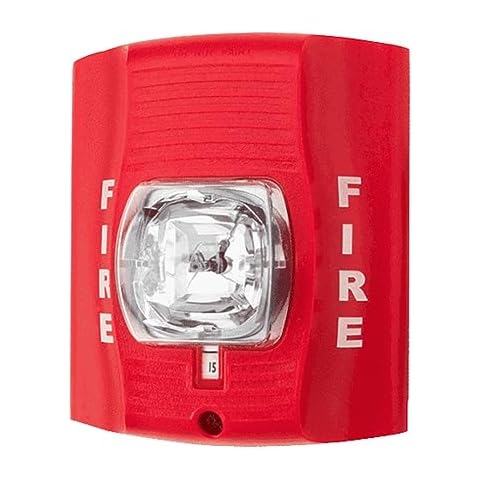 System Sensor SR SpectrAlert Wall-Mt Selectable Strobe 12/24V, Red Cover