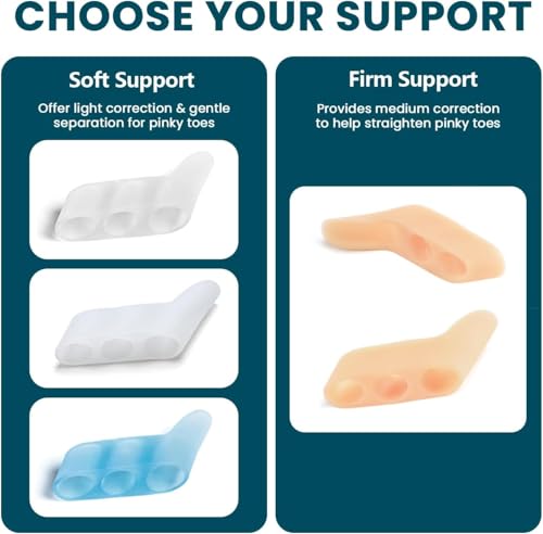 Image of Toe Separator for Feet Toe Spacers Correct Toes Yoga Silicone Hammer Toe Corrector for Women & Men Correct Toe Straighteners for Overlapping Toes (L F t separator)