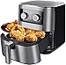 Friteuse à Air Électrique 5.5L XL avec Panier, 1700W Air Fryer, Friteuse Sans Huile Faible en Matières Grasses, Minuteur et Température Téglable Cuisson Rapide