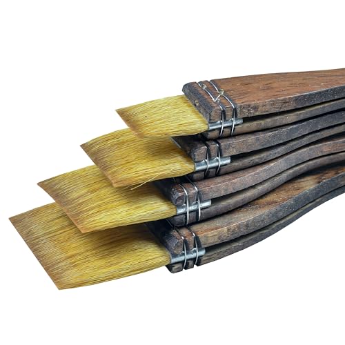 Watercolor Brushes Professional,Biaelk 256Flat 4PCS Synthetic Goat Mixed Hair Watercolor Paint Brush Set for Artists,Size#1#2#3#4 Hake Brushes Set for Face Painting