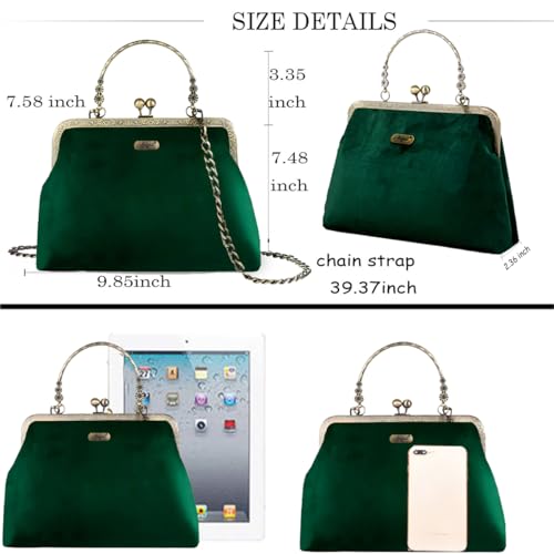 Image of Evening Bag Vintage Purse Kiss Lock Purses and Handbags for Women Formal