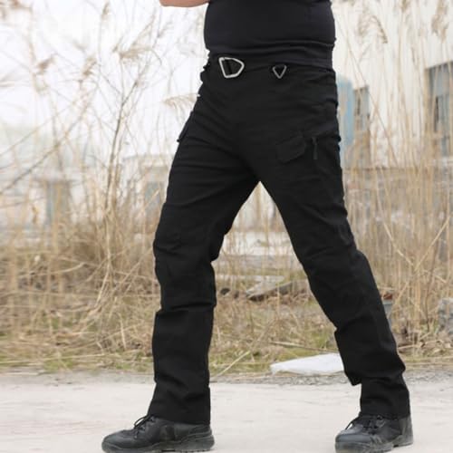 Men's Tactical Pants Work Big and Tall Stretch Elastic Waist Joggers Trousers Lightweight Ripstop Outdoor Pants3