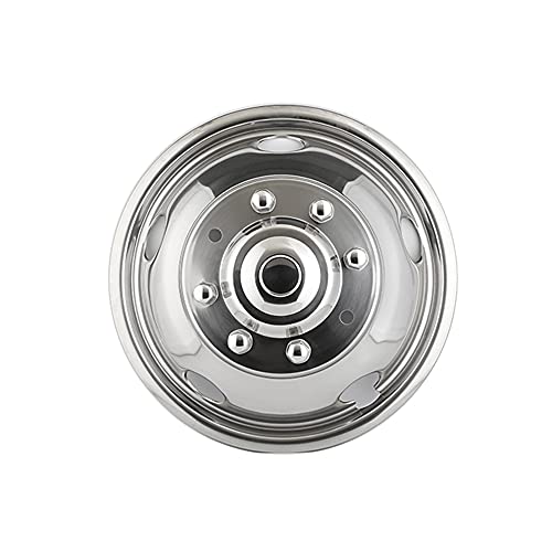 Kucaruce 4pcs 19.5" Polished Stainless Steel Dually Wheel Simulator, Nice Looking and Durable Bolt On Wheel Cover,8 Lug Hubcaps Fit for Ford 1999-2004 F450/F550 Truck with Installation Tool Kit 19F8 by Kucaruce - Image 4