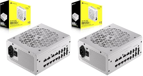 Image of CORSAIR RM1200x Shift Fully Modular ATX Power Supply - 80 Plus Gold - ATX 3.0 - PCIe 5.0 - Zero RPM - Modular Side Interface - White 1200W (Pack of 2)