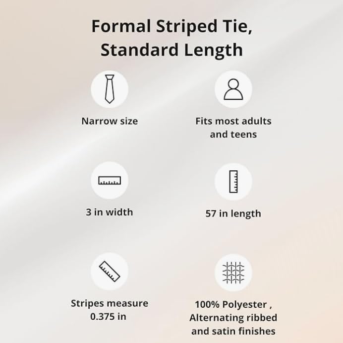 tiemart Formal Striped Tie - Image 5