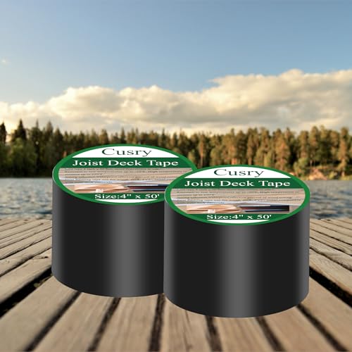 Image of 4 inch x 50' Joist Tape for Decking, Butyl Joist Tape Flashing Deck Tape for Beams - 2 Rolls