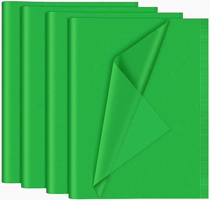 Ditya Crafts Green Kite Paper for Flower Making, Gift Wrapping Paper and Art Craft (Set of 24 Sheets, 4 Sheets of 6 Colors Each, 20x30 inch) (Green)