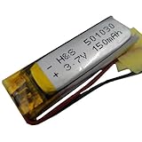 3.7V 約110mA 約31mm×約10mm×厚約4.7mm 工作用リチウムイオン充電池 充放電基板付 USBから充電 1個入 ＜kei-763＞