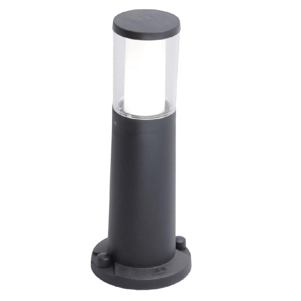 Britalia Black Brcarlo-400-Bl Led Cct Outdoor Modern Round Cylindrical Post Light 400Mm | Coastal Ip55 | 3.5W | 100Mm Diameter