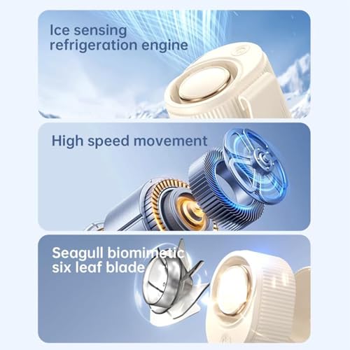 Ventilateur rechargeable avec clip portable sans lames 3 vitesses