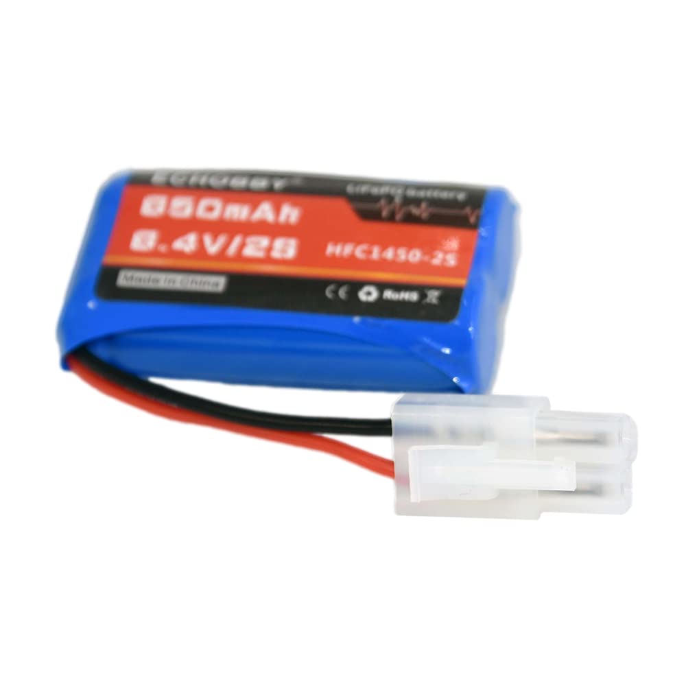 Batterie KET-2P mâle P-to-S 6,4 V 2S 650 mAh pour voiture télécommandée, buggy, camion, bateau de course (4 pièces)