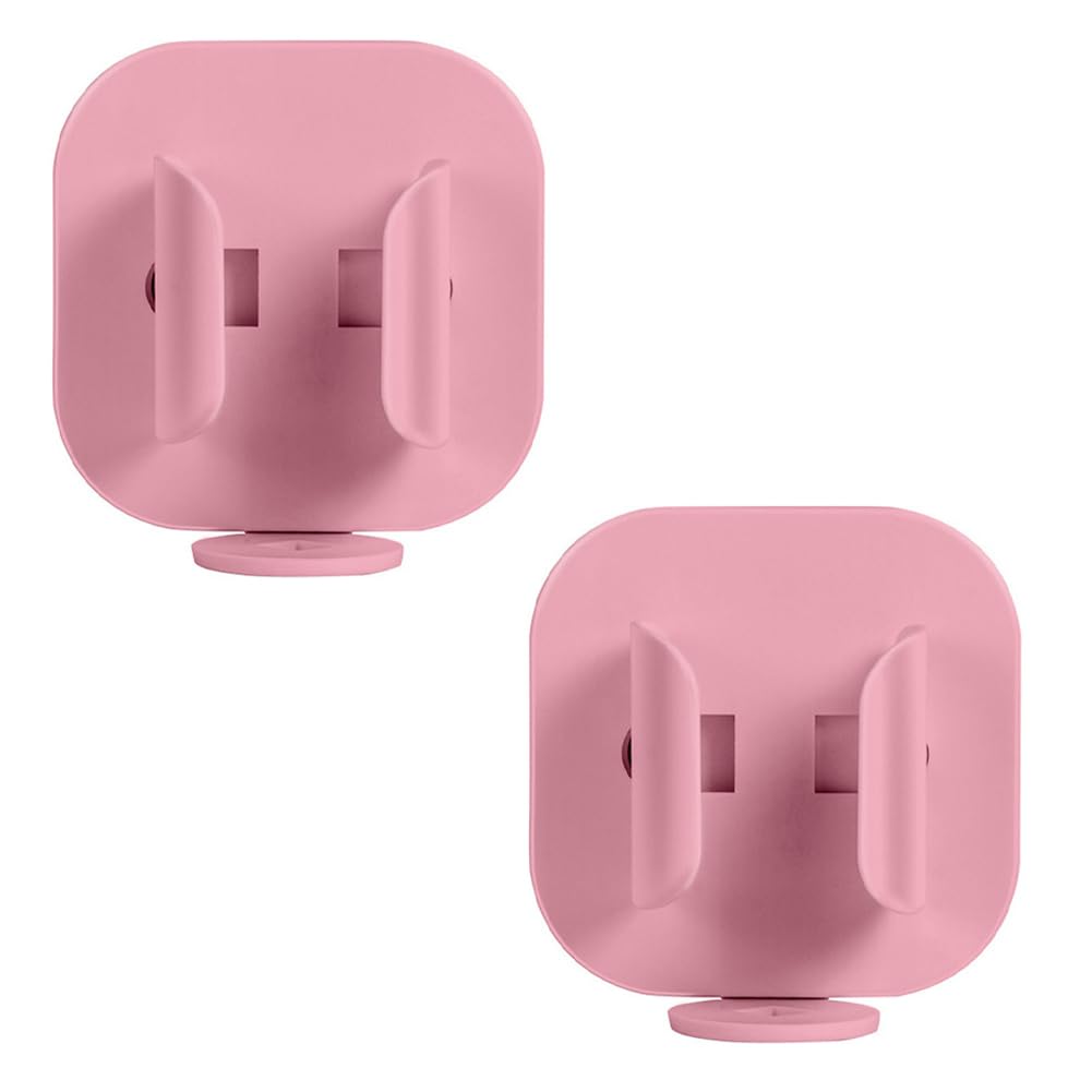 XIZONLIN 2Pcs Wall Mounted Electric Toothbrush Holder Self-Adhesive Auto Lock Toothbrush Stand Hanging Toothbrushes Holders Storage for Bathroom Organizer Pink