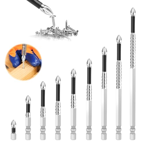 9 Stück PH2 Schrauber Bit Set magnetisch, 25–150 mm Antirutsch + S2 Stahl, Bitsatz für Bohrmaschinen & Akku‑Schrauber für Möbel, Auto, Elektronik 9 Stück PH2 Schrauber Bit Set magnetisch, 25–150 mm Antirutsch + S2 Stahl, Bitsatz für Bohrmaschinen & Akku‑Schrauber für Möbel, Auto, Elektronik