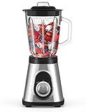 ✔🍎Diseñado para la familia】el vaso mezclador de 1,5 litros está hecho de vidrio templado grueso apto para alimentos sin BPA, que satisface las necesidades de su familia, es resistente al desgaste e irrompible y tiene una vida útil más larga. También es el mejor regalo para familiares y amigos. Puede liberar tus manos y hacer que cocinar sea más fácil.