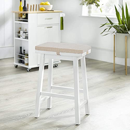 Baibu Rectangle Bench Stool Cushion, Non-Slip Saddle Stool Seat Cushions Bar Stool Cushion With Machine Washable Cover - One Cushion Only (Beige, 18X9.5X1.5In) #TOP1