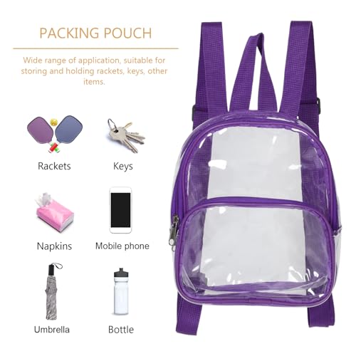 Clear Mini Backpack PVC Transparent Bag for Lightweight Dual Shoulder Straps for Outdoor Activities and Travel Versatile Storage for Essentials4