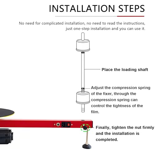 Envolvedora de película elástica con varilla de 45 cm para rollo de 70 cm 5