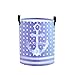 Personalized Anchor Polka Dot Purple Waterproof Laundry Basket Handles Collapsible Hamper Storage Basket for Office Bathroom
