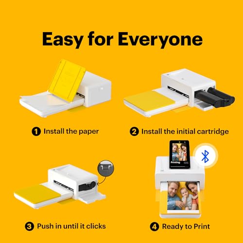 KODAK Dock Plus 4PASS Instant Photo Printer, 4x6” Portable