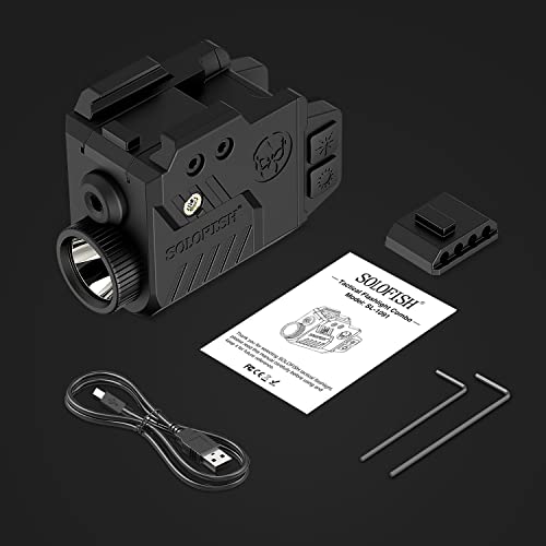 SOLOFISH 700 Lumens Pistol Light Laser Combo, Strobe & Memory Function