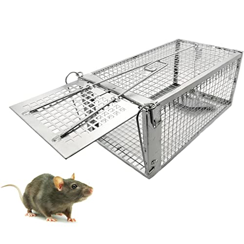 PIXESTT PièGe à Souris, Humain PièGes à Rat Cage Convient Aux Souris Accrocheuses Ou Aux Hamsters, Respectueux des Animaux Piege à Souris Reutilisable - 27 * 14 * 12 cm-B Cover