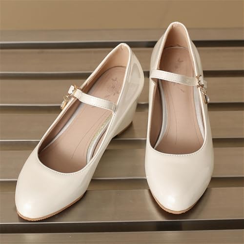 LYYSKY Spring and Autum Women Wedges High Heel Pumps Closed Toe Slip On Court Shoes Plus Size EU32-EU48/US2-US15 6