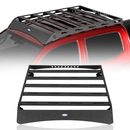 Hooke Road Tacoma Roof Rack Steel Cross Bars for 2005-2023 Toyota Tacoma 2nd 3rd Gen Double Cab Pickup Top Basket Luggage Storage Cargo Carriers (Double Cab Only)