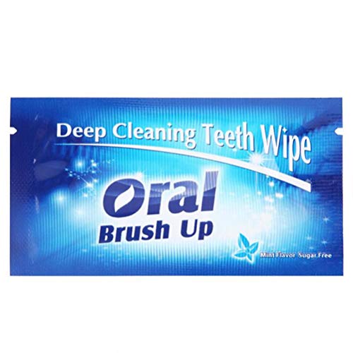LifeBest 50 Stück Einweg-Wischtuch Oral Brush Up Finger für Tiefenreinigungstücher Zahnzahn Mundpflege Zahnreinigung Zahnaufhellungstücher Einweg-Fingerzahnbürste