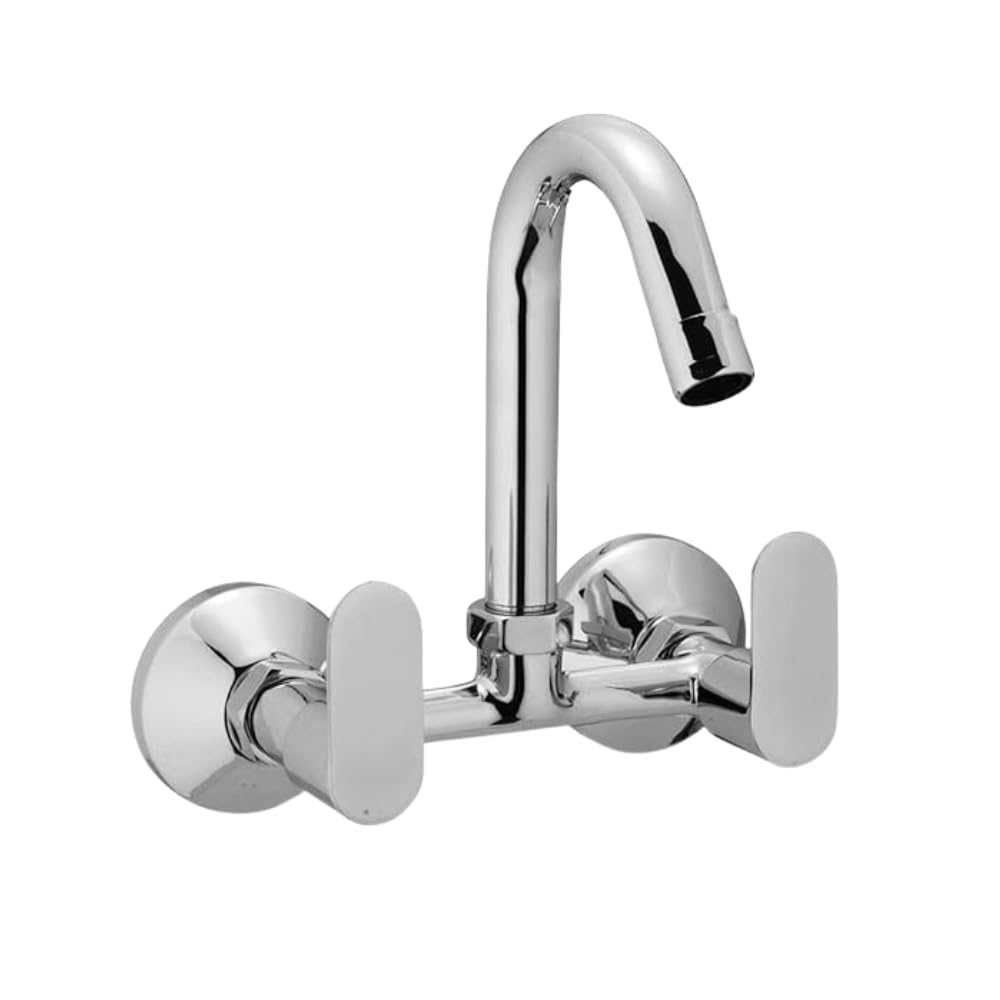 iRiS Brass Sink Mixer with Swinging Spout/Wall Mounted (Chrome) with Wall Flange and Teflon Tape (B0CRQJT1DD) Amazon Price History, Amazon Price Tracker