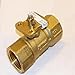 Model VG1241CP Two-Way Plated Brass Trim NPT End Connections Ball Valve with Model VA9104-AGA-2S Non-Spring-Return Electric Actuator