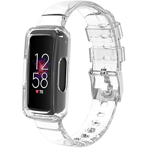 ISABAKE Transparent Strap for Fitbit Inspire/Inspire HR/Inspire 2/Ace 2/Ace 3, TPU Clear Full Protective Replacement Wristbands for Women Kids Cover