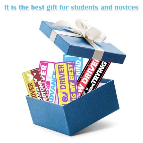 Image of 5Pcs Magnetic Car Stickers for Beginners, New Magnetic Sign Student Driver Warning Stickers Suitable for Students Novices Learner as Auxiliary Equipment Decoration Gift Supplies