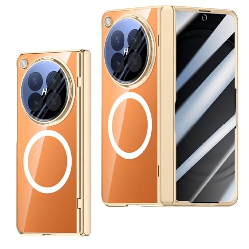 OPPO Find N6 �Ή� �P�[�X �d�t�q���W�J�o�[ ������ʕی�t�B���� 360° �S�ʕی� ���C�����X�[�d�Ή� (�S�[���h(�v���C�o�V�[))