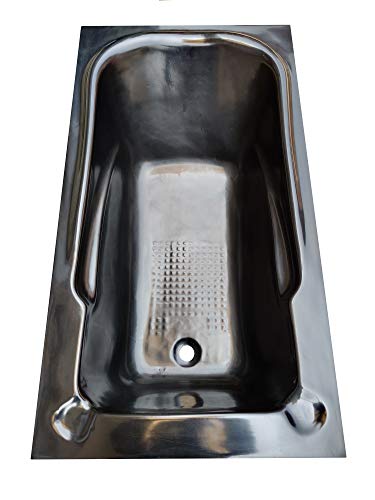 Image of MADONNA Bonn (4.5 x 2.5 ft) Acrylic Fixed Bathtub (Black) with 5 Year Warranty